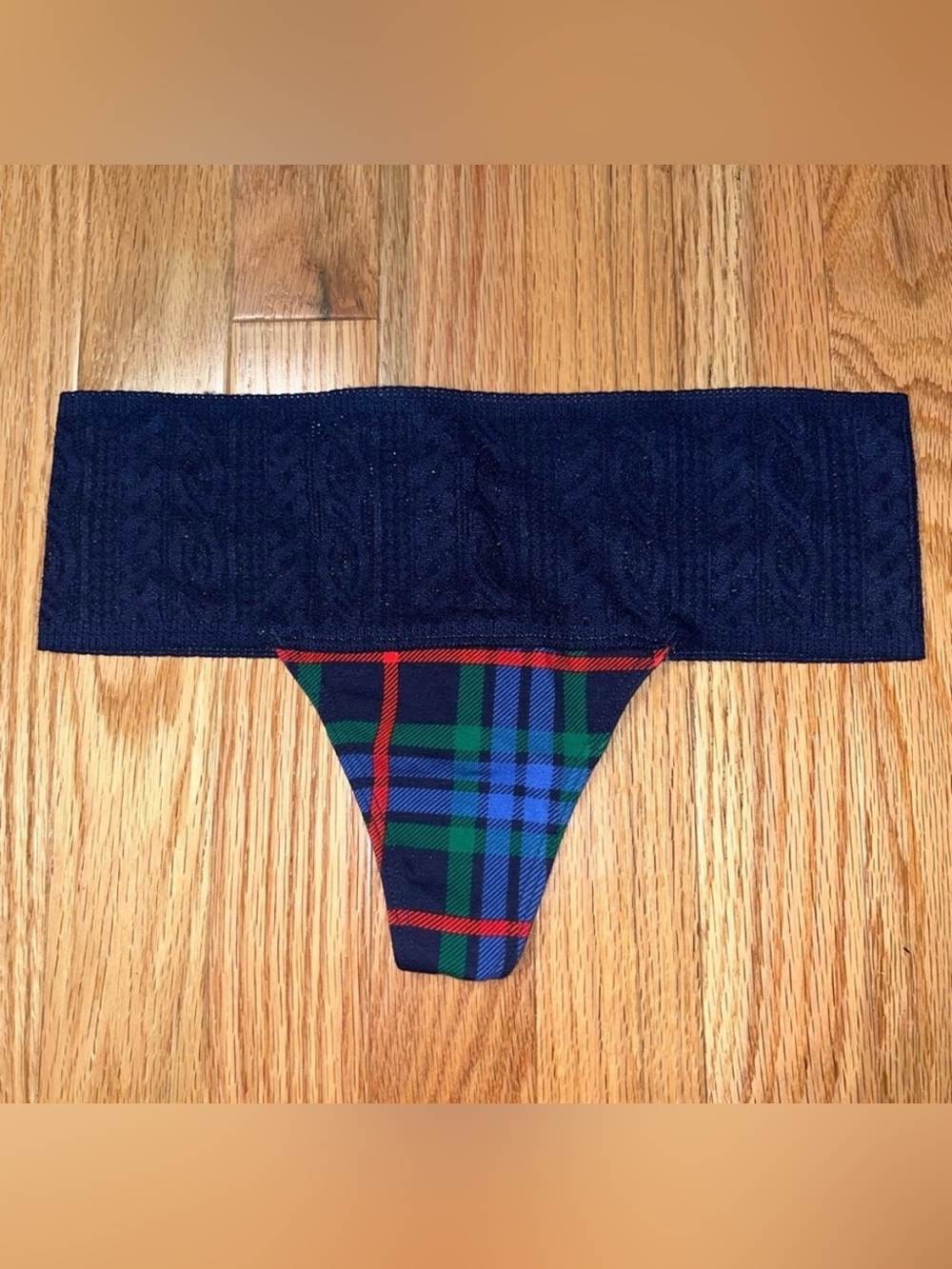 Aerie Cotton Cable Lace Thong